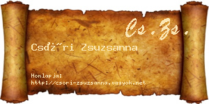 Csóri Zsuzsanna névjegykártya
